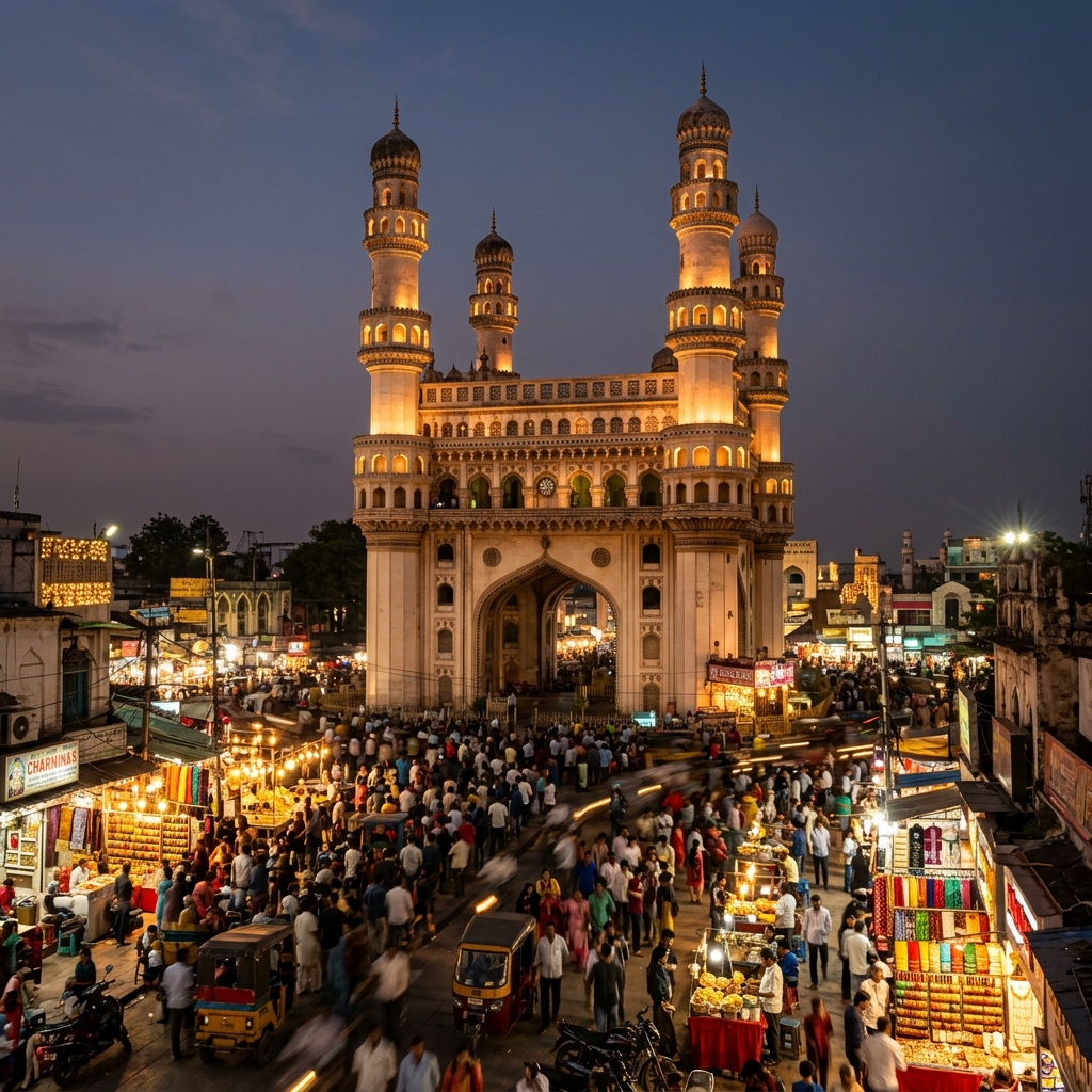 Hyderabad (Charminar & Lakes)